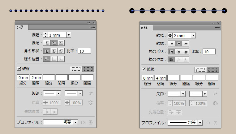 Illustratorでシンプルな飾り罫の作り方 点線 二重線 斜め線 鈴木メモ