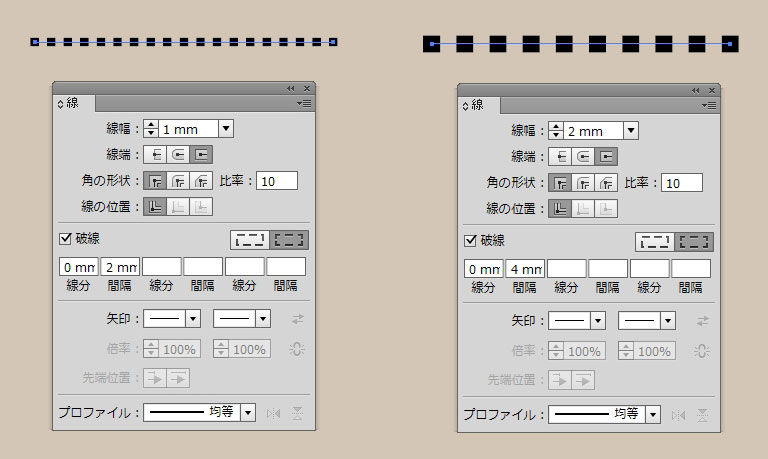 Illustratorでシンプルな飾り罫の作り方 点線 二重線 斜め線 鈴木メモ