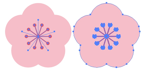 イラレで 手抜き 梅の花の描き方 鈴木メモ